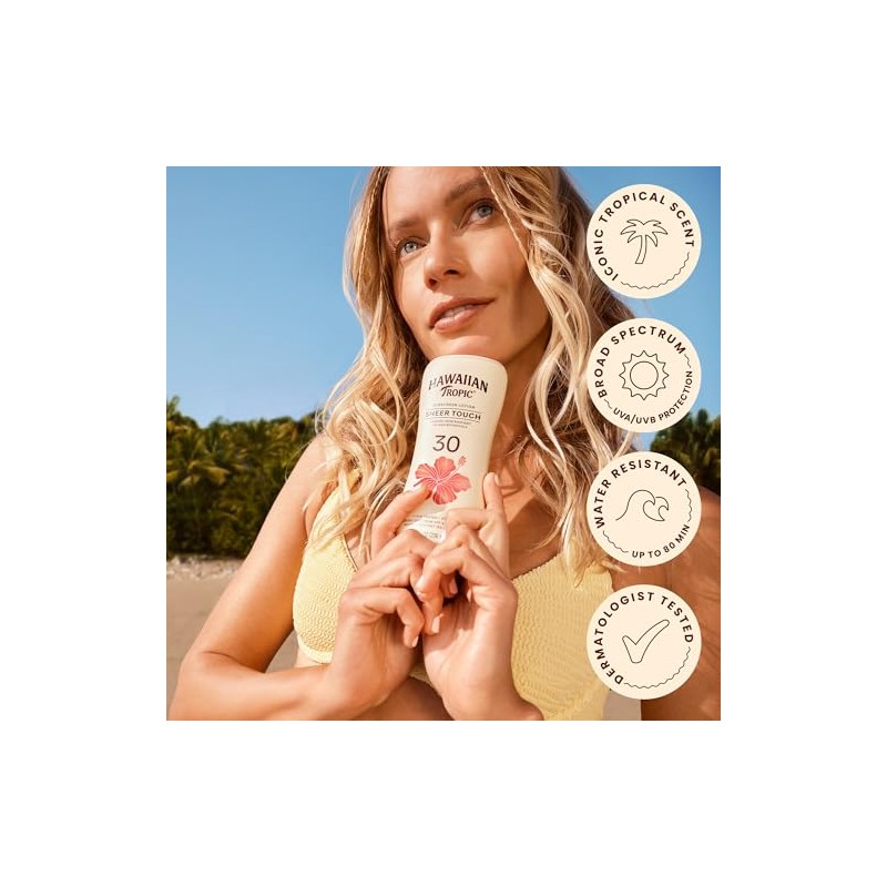Hawaiian Tropic Protector solar Sheer Touch Amplio Espectro Sun Care