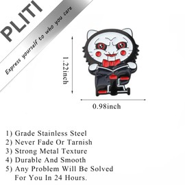 PLITI Michael Merch Gifts Michael Cat Brooch Pin Series Killer Gift Spooky Season Gift Michael Meowers Cat Gifts (Myers Cat Pin)