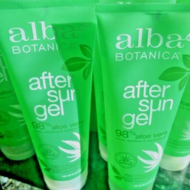 Alba Botanica 6x  Pack Alba Botanica After Sun Gel, Plant Based, 98% Aloe Vera 8oz