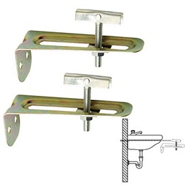 Wolfpack Linea Profesional 4041600 Juego Escuadras Sanitario Soporte Lavabo 10 cm. (2piezas), Cranberry