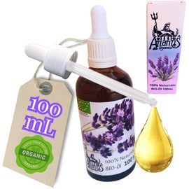 Lavendelöl – [100 % natürlich] Bio-zertifiziertes ätherisches Öl, ätherische Öle – für Diffusor, Küche, Aromatherapie mit Lavendelöl – Lavandin Grosso @ Atlantis Organica