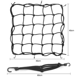 2 Spider Net and 2 Elastic Motorcycles with Hooks for Attaching Luggage, Helmet Elastic for Motorcycle Rack (2+2)