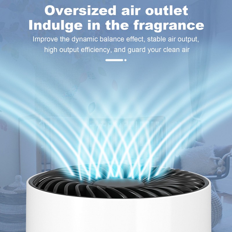 Car Air Purifier Frangrance Quiet Remove Smoke Dust USB Power