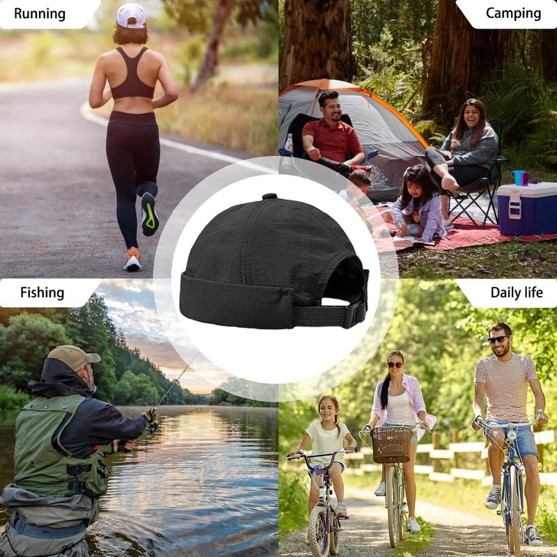 Rumnoke Quick Dry Docker Caps for Men Brimless Cap Sailor