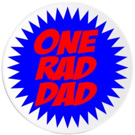 Kiwi Gifts One Rad Dad - Circle Sticker Decal 3 Inch - Father's Day Daddy Father