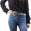OCTBERSIEG Men Women Rhinestone Belt Bling Western Studded Leather Belts