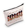 LEVLO Black American Cosmetic Make up Bag African Inspired Gift