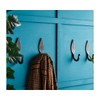 Fayesia Living Black Wall Hooks for Hanging - Blacksmith Handcrafted