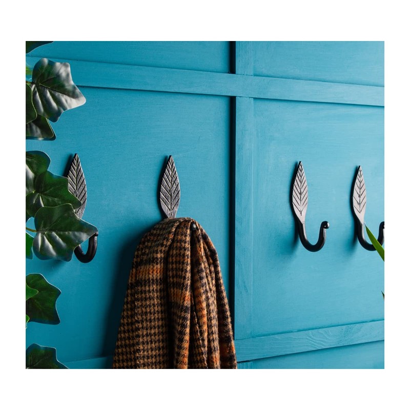 Fayesia Living Black Wall Hooks for Hanging - Blacksmith Handcrafted