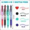 4 Peices Basic MultiColor Pen in One 4-Color Retractable Ballpoint