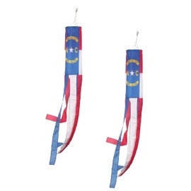 North Carolina Flag WindSock US State Flags 2 Pack Stripes Wind Socks For Yard And State Party Flag, 60 inch