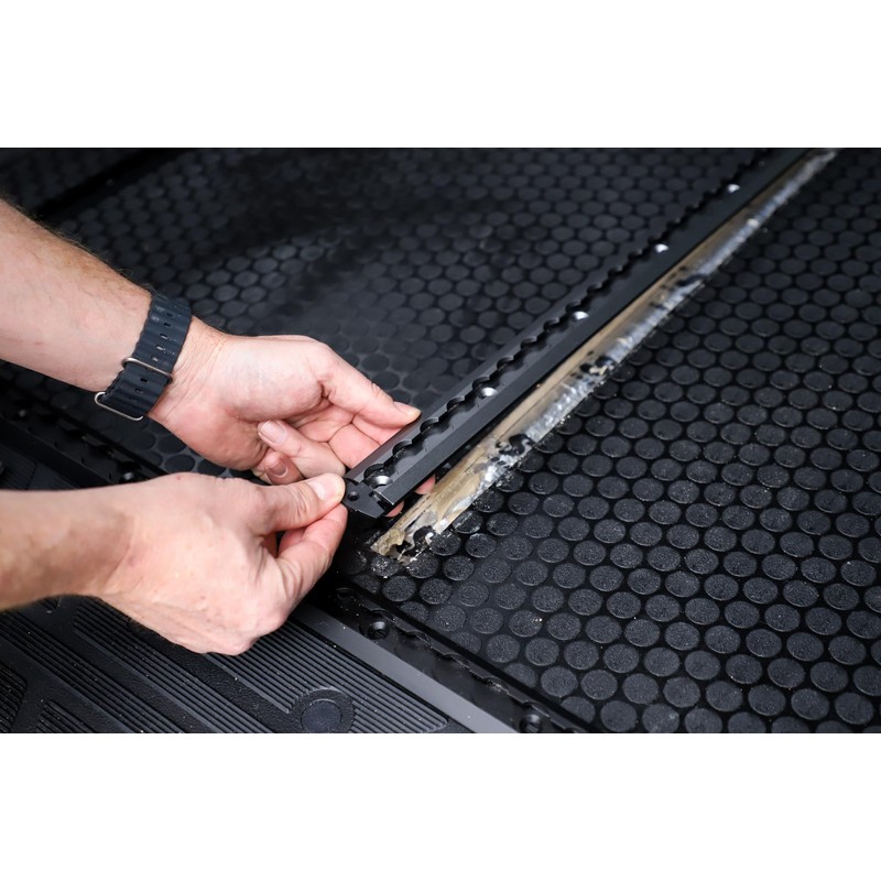 VanEssential Venture Track L-Track Plastic End Cap - Floor Recessed