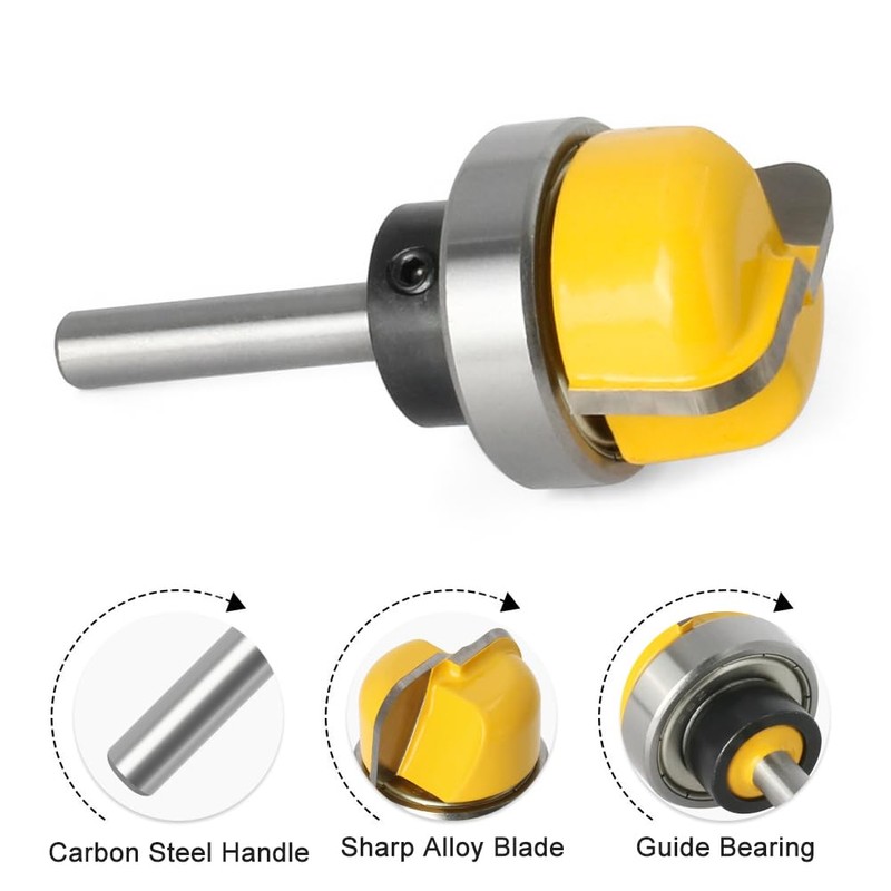 Bestgle 8mm Bowl and Tray Template Router Bit with Bearing