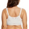DotVol Women's Full Figure Front Closure Wirefree Jacquard Back Support