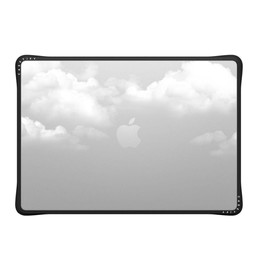 CASETiFY Impact MacBook Air 15-inch (M2/M3/M4) Case [Enhanced Protective Corner Design/Ventilation Cutouts/Anti-Slip Grip] - Clouds Clear Case - Clear Black