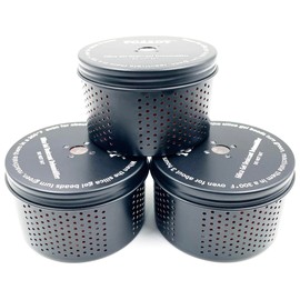 Reusable Gun Safe Dehumidifier - TOAAOT Durable Aluminum Silica Gel Desiccant Canister, Rechargeable Mini Dehumidifier 200g Moisture Absorber for Gun Safes & Cabinets, 3.2x2 Inch, Black(3 Units)