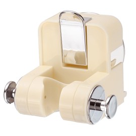 sourcing map Shower Head Holder, Suction Cup Shower Head Holder, Handheld Removable Showerhead and Wall Mounted Suction Bracket with Hanger (Beige)