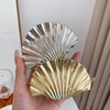2 Pcs Seashell Hair Claws for Women Girls (Rose gold)