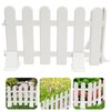 DOITOOL 2PCS Plastic Garden Edging Fence White Garden Picket Fence