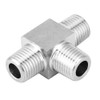 Stainless Steel Pipe Connector 3 Way BSPT Male Thread Hose