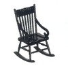 Dolls House Black Wooden Rocking Chair Rocker Miniature 1:12 Scale