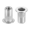 sourcing map M4 304 Stainless Steel Rivet Nuts Flat Head