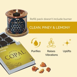 Copal Incense Bricks Refill Pack by Aromafume | 3 Trays x 9 bricks | Protium Copal (Burseraceae) native to Mexico | Ideal for Spiritual Cleansing & Enhanced Connection | Low-Smoke & Non-Toxic