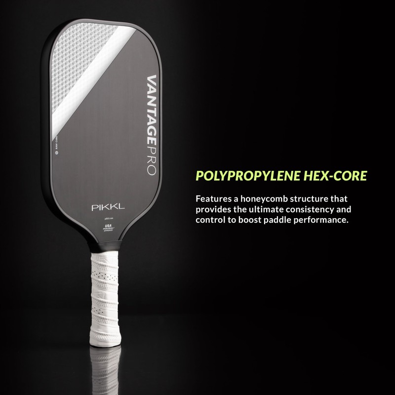 PIKKL VantagePro Carbon Fiber Pickleball Paddle (Pink, 14 mm)