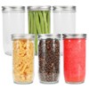 Ieavier Mason Jars Wide Mouth 24oz, 6 pack Glass Pickle
