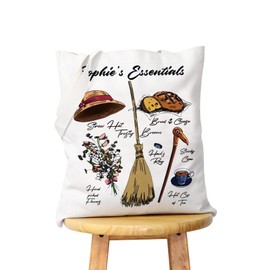 WCGXKO Calcifer Tote Bag Kawaii Anime Gift Japanese Anime Gift Movie Charact Traveling Shopping Bag (Anime So T)