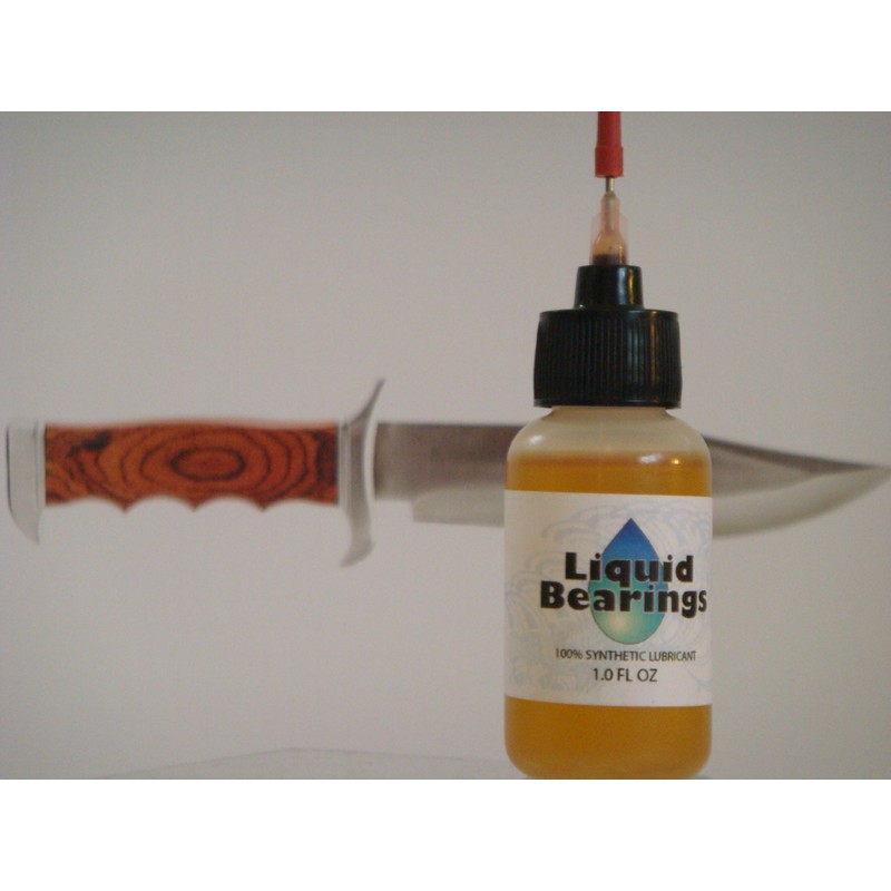 Liquid Bearings, The 100%-synthetic Oil for folding and fixed-blade knives,