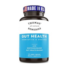 Thomas - Remedios naturales para la salud intestinal con enzimas digestivas, probióticos, jengibre, papaya y cúrcuma para la digestión y alivio de la 