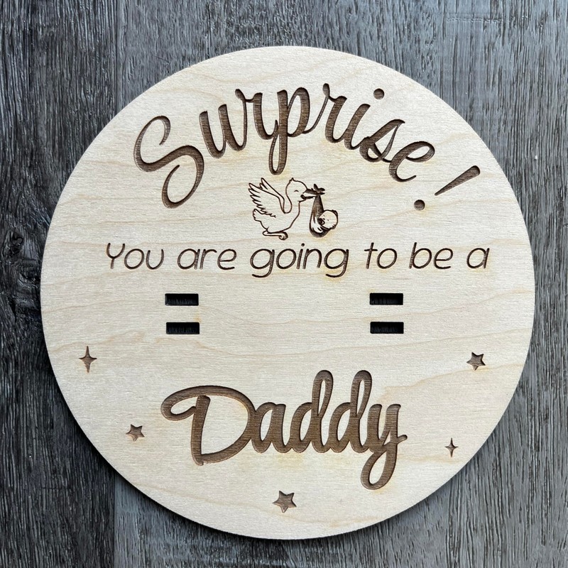 You are going to be Dad-Pregnancy announcement custom | Wood