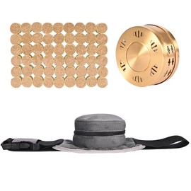 10-Years Purity 60:1 Ratio 54 Rolls Sticks Pure Moxibustion + 1 Copper Portable Smokeless Mugwort Moxibustion Moxa Box Round Shape Burner+1 Acupoint Map (New Moxibustion Set Pro)