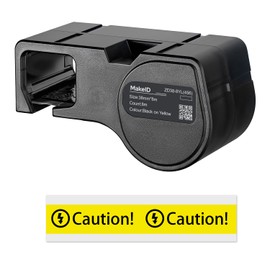 MakeID All-Weather PET Label Cartridge for Indoor/Outdoor Component and Equipment Labeling, Safety Identification, Asset Tracking, Electrical Labeling - for D50 Label Printer