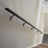 khtumeware 4 Pack 3 Inch Matte Black Hand Rail Bracket