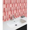 Miscasa Pink Peel and Stick Backsplash Tile, Self-Adhesive 3D Mixed