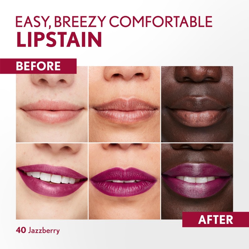 Covergirl Outlast Lipstain, 40 Jazzberry, Smooth Application, Precise Pen-Like Tip,