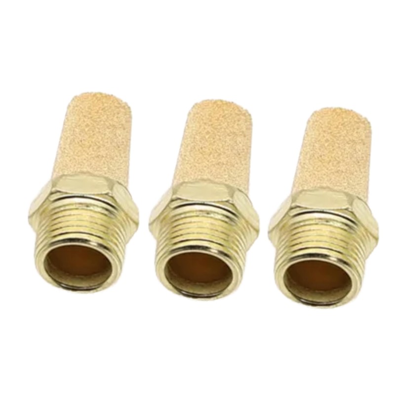 Pneumatic Silencer Made of Sintered Bronze 3/8 Inch Set of