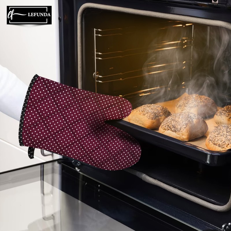 LEFUNDA® 3-in-1 Kitchen Set with Cooking Apron, Oven Mitts, Pot