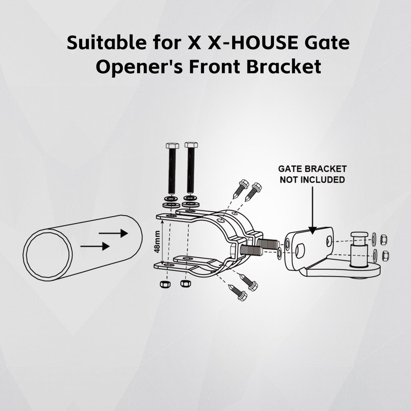 Tube Gate Bracket Kit for Automatic Swing Gate Opener System,