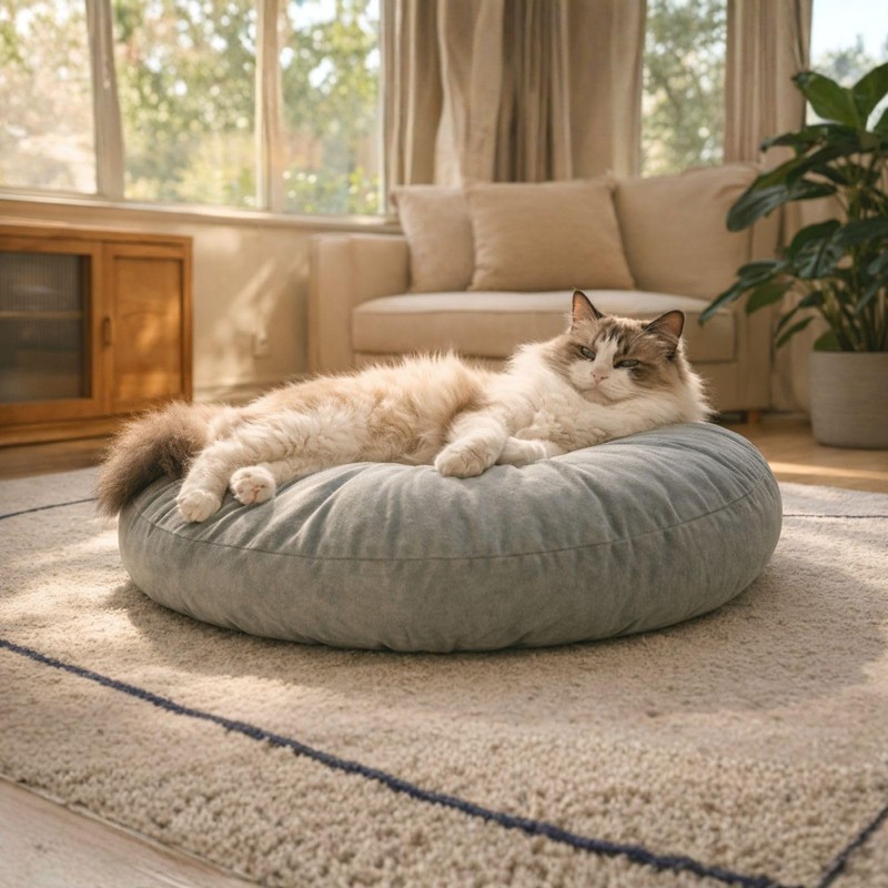ZOVRION Cat Bed Pillow Cooling Soft Cushion, 20 Inches Small