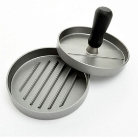 Burger Press, Hamburger Patty Forming Machine,Non-Stick Burger Patty Mould with 40 Wax Paper Discs 11cm Aluminum Burger Press Quarter Pounder Ideal for BBQ