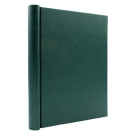 Bindertek Faux Leather Springback Thesis Binder - Green, 2" Spine Width, 250 Sheet Capacity, High-Tension Spring Clamp Style, Perfect for Thesis Work, Legal Documents, Menus, Portfolios, Photography