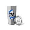 Brazillian Jiu-jitsu Skull with BJJ Blue belt Stainless Steel Insulated