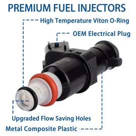 16450-RAA-A01 Fuel Injectors Fuel Injector Nozzle Fit for Acura RSX 2005-2006 Honda Accord 2003-2007 Element 2003-2011 CR-V 2005-2009. Replaces# FJ484, 16450-RAA-A01