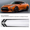 2pcs Car Side Door Sticker Waterproof Universal Sports Racing Style
