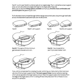 Huber by Hidersine Violin Shoulder Pad, Non-Slip Shoulder Pad suitable for full size to 1/8th size violins and violas
