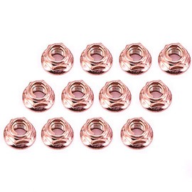 12 x Car Exhaust Manifold Nuts Head Bolt Nut M8 Hexagonal Copper Self-Locking Tools, Car Exhaust Hex Nut M8