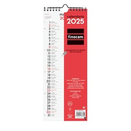 Finocam - Neutral Wall Calendar for Writing 2025 Monthly Layout January 2025 - December 2025 (12 Months) Italian
